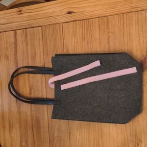 Wacoal Gray Felt Breast Cancer Awareness Tote